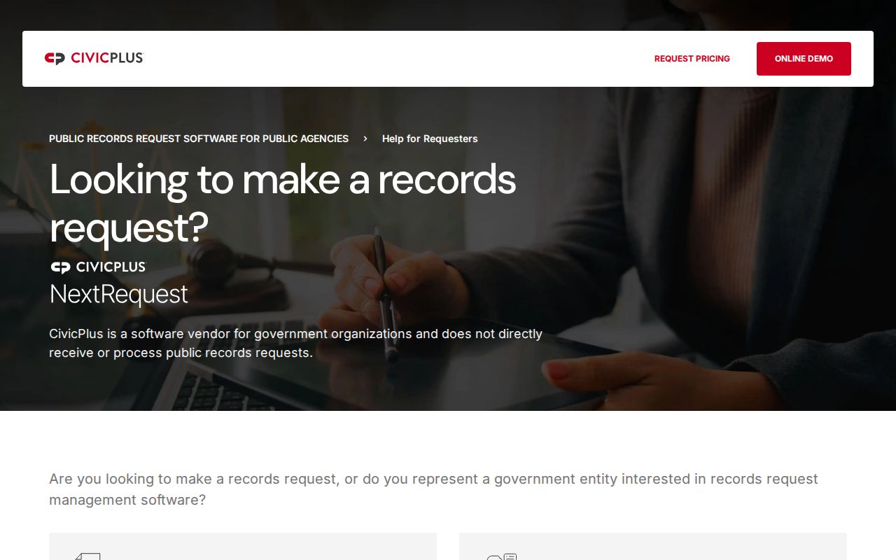 Monroe people search using the city public records request portal