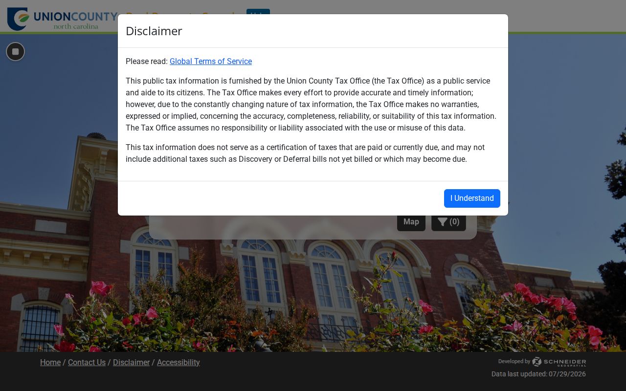 Monroe people search through the Union County property owner portal