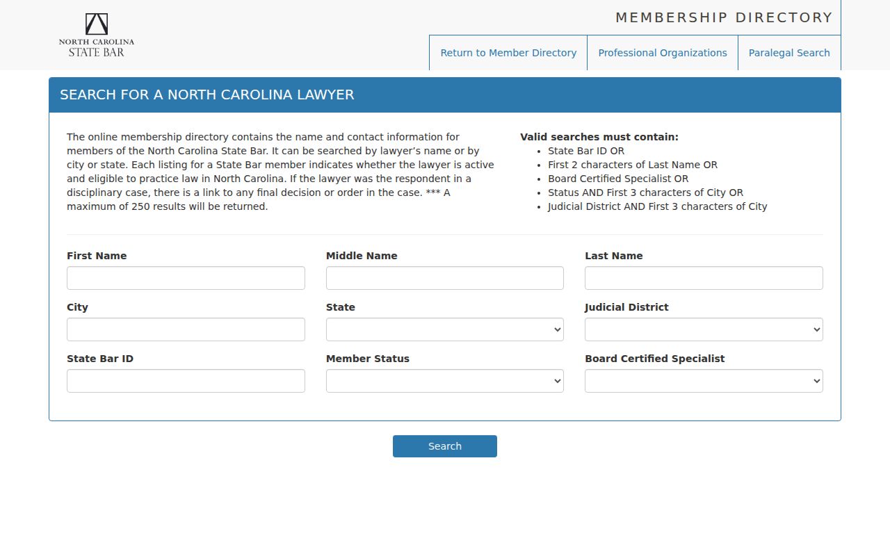 Monroe people directories State Bar professional search filters